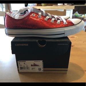 Red Glitter Converse Lows!